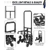 Clearance, 3 in 1 Folding Shopping Cart, Heavy Duty Stair Climber Dolly, 176 lbs-330LBS Capacity, 6 Wheels, 36L Grocery Laundry Cart - 2 of 4