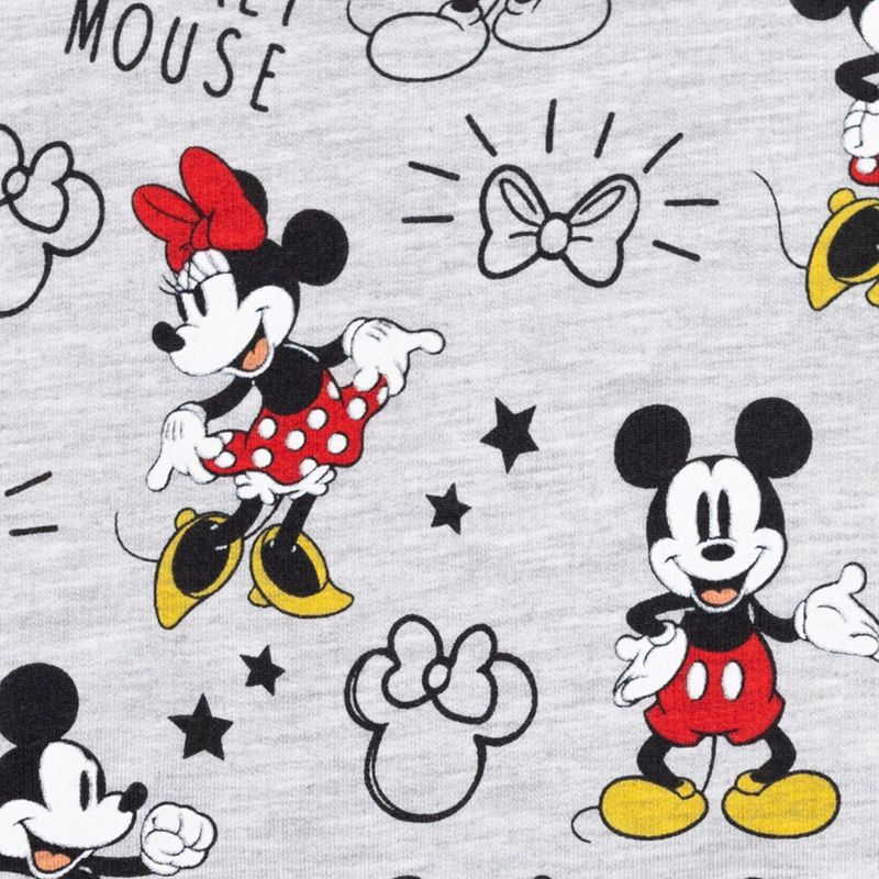 Disney Minnie Mouse Mickey Mouse Short Sleeve Dress Scrunchy Set Gray , 4 of 8