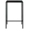 vidaXL Patio Bar Table Black 27.6 inches x27.6 inches x43.3 inches  Poly Rattan and Glass - 2 of 4