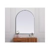 Elegant Lighting Metal Frame Arch Mirror 33x42 Inch in Silver - 4 of 4
