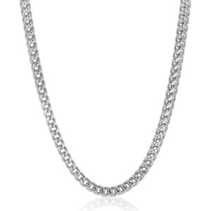 Crucible Men's 7mm Rounded Franco Chain Stainless Steel Necklace - 26" - 1 of 4