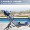 70.8'' Outdoor Chaise Lounge Set of 2 Patio Recliner Chairs with Adjustable Backrest and Removable Pillow - 3 of 4
