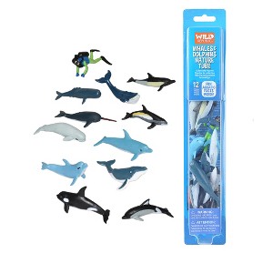 Wild Republic Nature Tube Whale And Dolphin Figurines, 12 Pieces - 1 of 1