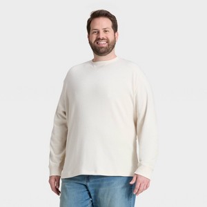 Men's Vintage Textured Crewneck Long Sleeve Shirt - Goodfellow & Co™ - 1 of 3