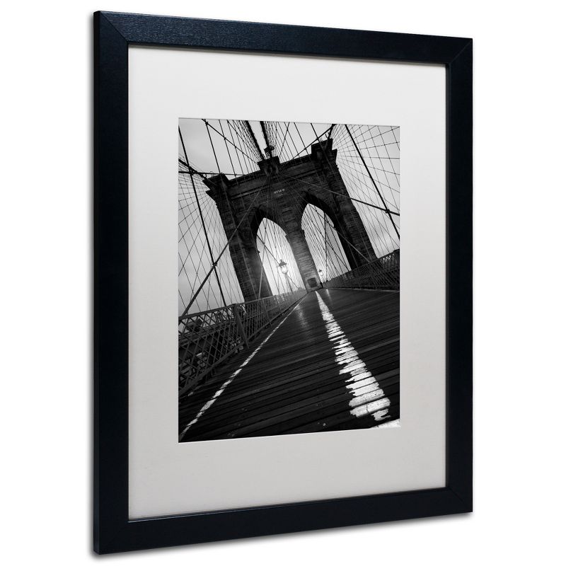 Trademark Fine Art -Moises Levy 'Brooklyn Bridge Study I' Matted Framed Art, 1 of 5