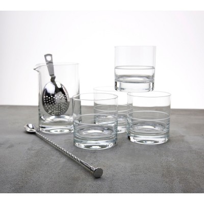 Crafthouse Clear Tritan Crystal 13.5oz Whiskey Glass Set of 4