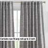 HLC.ME Easton Jacquard Slub Texture - Privacy Curtains with Back Tab Rod Pocket Window Curtains Panels, Set of 2 - 2 of 4