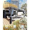12'x16' Hardtop Gazebo with Netting & Curtains - Wall-Mounted Aluminum Pergola, Galvanized Steel Roof, Gutters - Weatherproof for Patio, Deck - 2 of 4