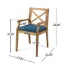 2-Piece Acacia Wood Outdoor Dining Chairs with Water-Resistant Cushions – Perfect for Patio, Garden, and Poolside-Coolbibila - 4 of 4