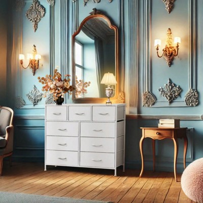 ALEXOUN 9-Drawer Dresser,Fabric Storage Tower  Tall Chest Organizer Unit With Fabric Bins,For Bedroom, Hallway, Entryway, Closet