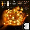 1 Roll Of Bunny Carrot String Lights Battery Operated, Easter Decor Spring Rabbit Fairy Lights For Home Indoor Easter Basket Eggs Party Seasonal - 4 of 4