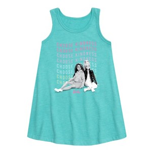 Barbie Choose Kindness Graphic Sleeveless Aline Dress - Turquoise - 3T - 1 of 1