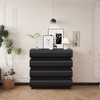 Racxily Black Chest of Drawers - 8 Drawer Chest No Handle, Minimalist Modern Dresser, Density Fiberboard, Anti-Tip, Bedroom/Entryway - 4 of 4