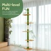 phiestina 90-106 inch Cat Tree, Indoor Cat Tower with Padded Platforms, Sisal Posts, and Cozy Condo, Dark Grey - 3 of 4