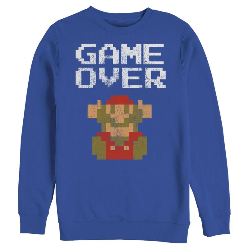 Men's Nintendo Mario Game Over Sweatshirt, 1 of 4
