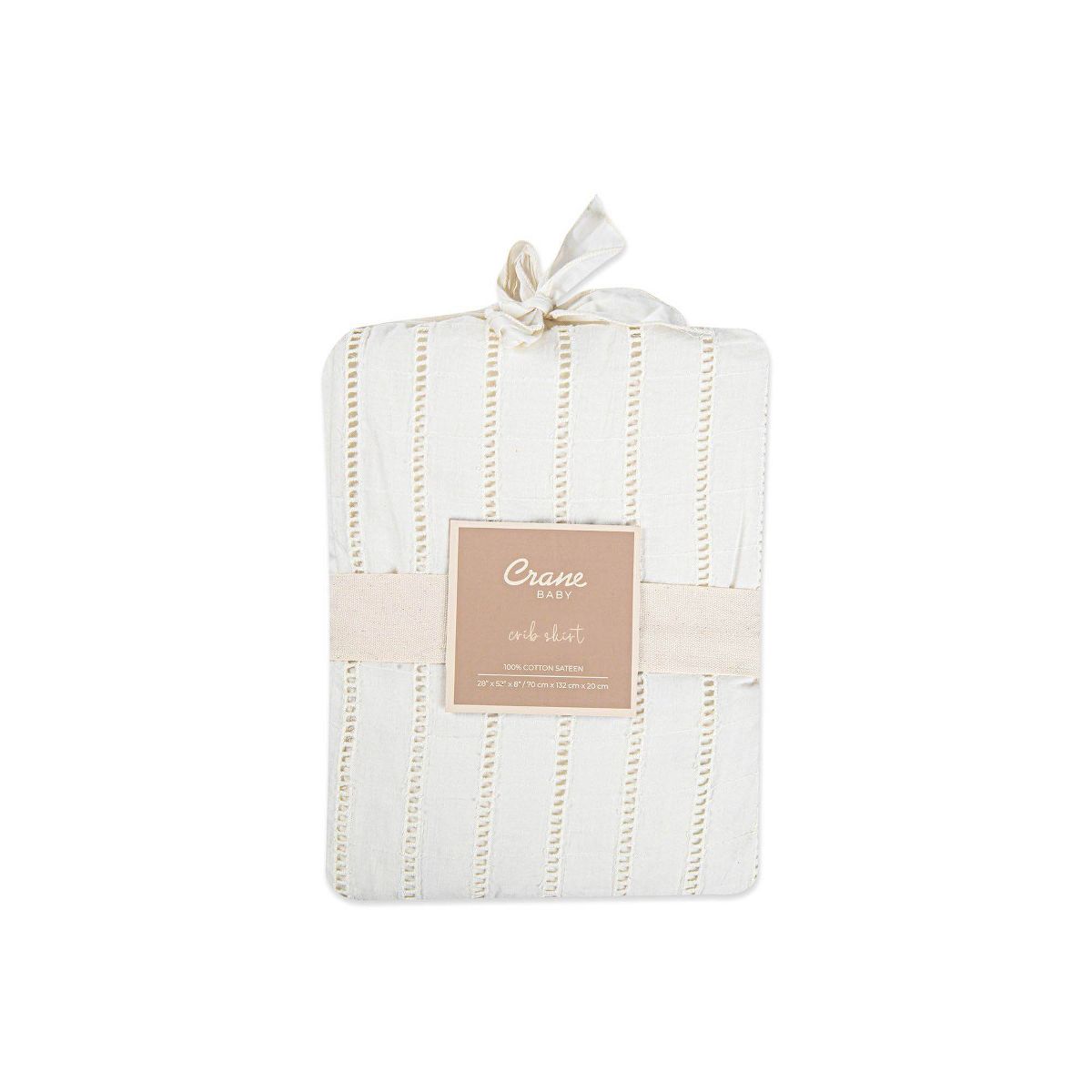 Crane Baby Cotton Tassel Boho Crib Skirt - Off-White - thumbnail 4