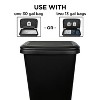 LunaLulinlk 20.4 Gallon Trash Can, Plastic Dual Function Divided Extra Large Kitchen Trash Can, Black - 4 of 4