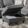 Dexmalle Tufted Waffle Stitching Big Storage Ottoman - 2 of 4