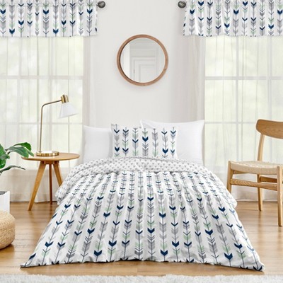 4pc Mod Arrow Twin Kids' Comforter Bedding Set Navy And Mint - Sweet Jojo  Designs : Target