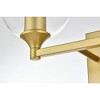 Elegant Lighting Foster 2 light Chrome and Clear Bath Sconce - 4 of 4