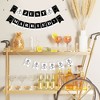 Big Dot of Happiness Mr. and Mrs. - Black and White Wedding or Bridal Shower Mini Pennant Banner - Just Married - 2 of 4