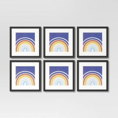 11" x 11" Matted to 8" x 8" Frame Set Black - Room Essentials™