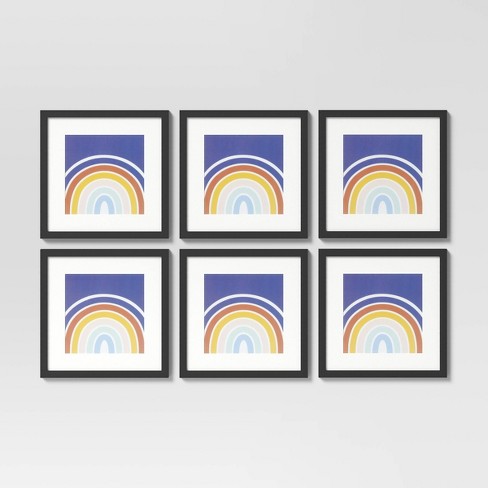 set Of 6) 11 X 11 Matted To 8 X 8 Frame Set Natural - Room