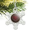 Brown University Primary Logo Metal Snowflake Christmas Tree Holiday Ornament - 2 of 3