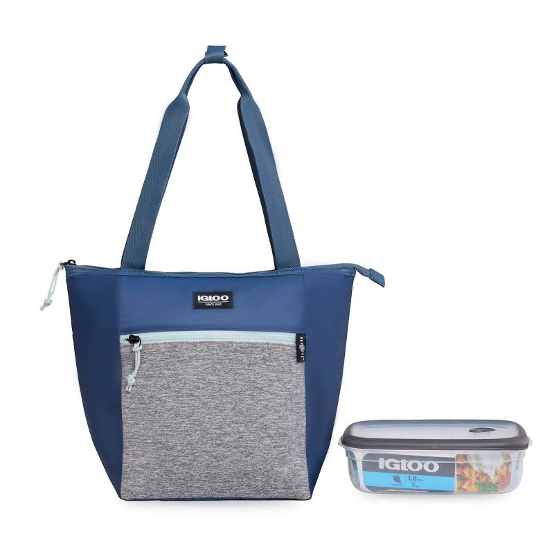 Igloo Repreve Active Classic Lunch Bag with Pack In - Blue Sea/Mist, 1 of 10