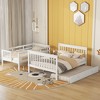 Grungis Twin Over Full Loft Bed with Twin size Trundle and Storage Staircase,Modern Bunk Bed with Guardrail,Loft and Bunk Bed for Bedroom - 4 of 4