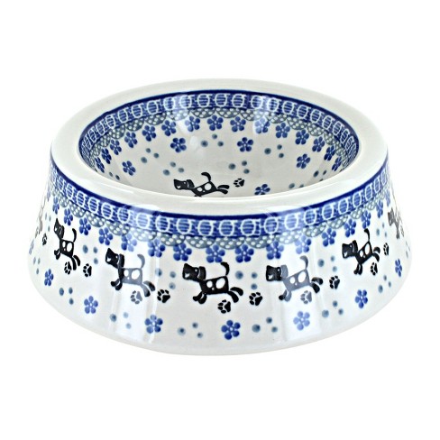 Blue Rose Polish Pottery Dog Bowl : Target