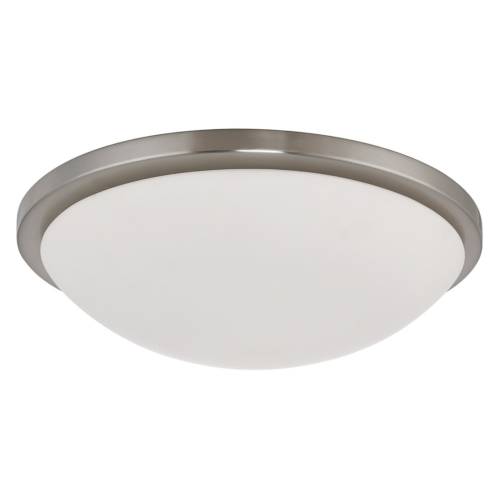 Aurora Lighting 4 Light Brushed Flush Mount Ceiling Lights Nickel