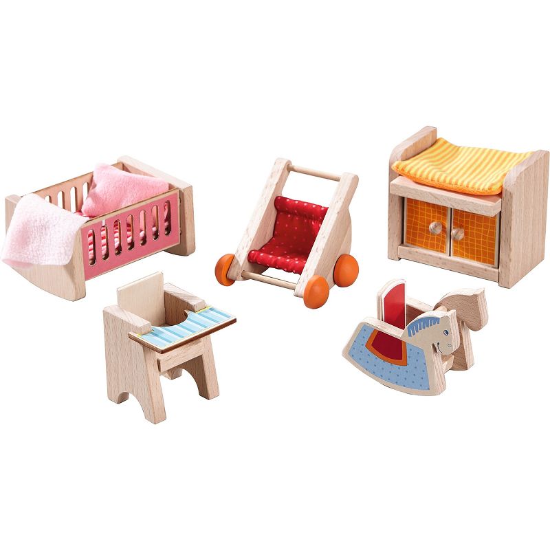 HABA Little Friends Children's Nursery Room - Dollhouse Furniture for 4" Bendy Dolls, 4 of 5