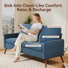 Dyonery Loveseat Sofa, Memory Foam Cushion with Tool-Free Setup, Mid-Century Modern Design for Small Spaces - 3 of 4