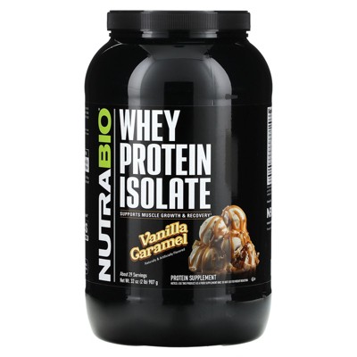 NutraBio Whey Protein Isolate, Vanilla Caramel, 2 lb (907 g)