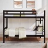AZL1 Life Concept Beds Full Bunk Bed Elevated Guardrails Versatile Functionality Enhanced Bed Frame Design for Kids, Espresso, 79.13"*59.06"*61.81" - 3 of 4