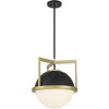 Savoy House Carlysle 1 - Light Pendant in  Matte Black/Warm Brass - 3 of 4