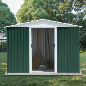 Coolbibila-Storage Sheds With Aluminum Alloy Frame And Sliding Door, Storage Sheds Outdoor With The Pent Garden Shed - 1 of 4