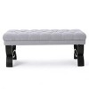 Syemin Ottomans and Benches Storage Benches, End of Bed Bench, Upholstered Storage Ottoman Window Bench, Shoe Cabinet Bench, Gray, 41"*17.25"*16.75" - 2 of 4
