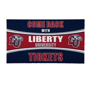 Evergreen Come Back with Tickets Liberty University 28" x 16" Woven PVC Indoor Outdoor Doormat - 1 of 4