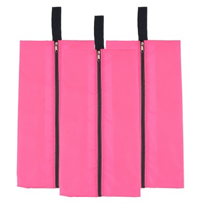 Unique Bargains Waterproof Outdoor Travel Portable Shoes Bag with Zipper 3 Pcs
