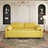 Sapphtopaz Velvet Couches for Living Room with Armrest Storage Bags Retractable Sofa Bed Cloud Sleeper Sofa Loveseat for Living Room, Bedroom - 4 of 4