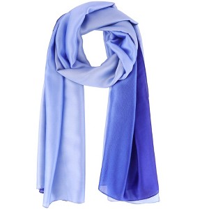 INSPIRE CHIC Women's Gradient Color Satin Colorful Lightweight Soft Scarves 1Pc - 1 of 4