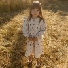 Organic Corduroy Collared Button Dress - Brown Floral - 2 of 3