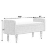 Kumasinova Modern 46" Storage Bench, Multi-Functional Ottoman with Storage, Versatile Entryway Bench & Bed Bench, Velvet Ottoman Bench for Tidy Spaces - 4 of 4