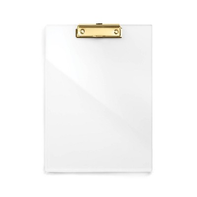 Clear Gold Toned Acrylic Clipboard Clear Acrylic... - Grandado