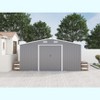 10×12FT Outdoor Storage Shed,Heavy-Duty Metal Garden Shed with Lockable Door,Waterproof Roof Outdoor Patio Storaged Sheds for Bike Backyard Pool Lawn - 2 of 4