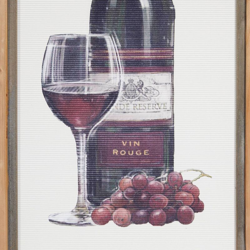 Farmhouse Wood Wine Framed Wall Art Set of 2 Brown - Olivia &#38; May, 4 of 12
