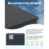 Acekool 10' x 8' Outdoor Metal Storage Shed with Windows & Lockable Double Doors, Dark Grey, for Garden, Backyard, Poolside - 2 of 4