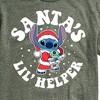 Men's - Lilo and Stitch - Santas Lil Helper Christmas Short Sleeve Graphic T-Shirt - 2 of 4